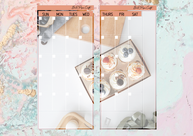 Baking Monthly full page kit | Weeks Vertical Planner Stickers