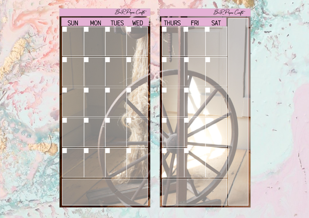 Aurora Monthly full page kit | Weeks Vertical Planner Stickers