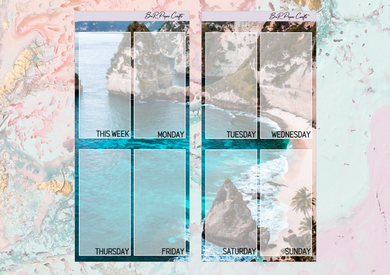 Bali dreams PP weeks full page kit | Weeks Vertical Planner Stickers