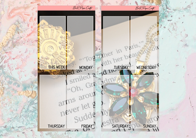 Anastasia PP weeks full page kit | Weeks Vertical Planner Stickers