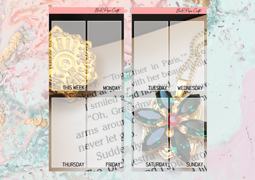 Anastasia PP weeks full page kit | Weeks Vertical Planner Stickers