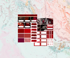 Red Queen Academic Planner kit | Standard Vertical Planner Stickers