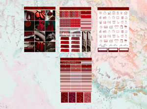 Red queen B6 kit | Standard Vertical Planner Stickers