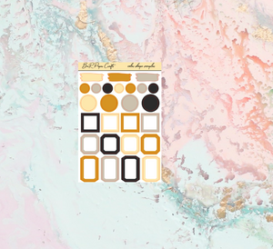 New year Sampler shapes | Standard Vertical Planner Stickers
