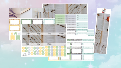 Book Monthly kit | Standard Vertical Planner Stickers