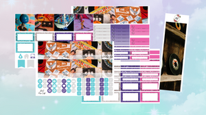 80's Monthly kit | Standard Vertical Planner Stickers