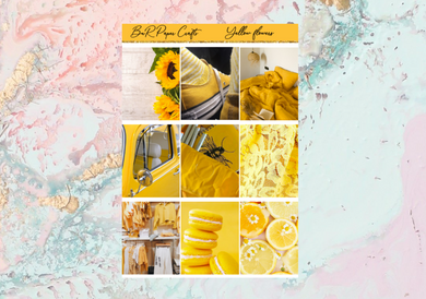 Yellow flowers Deluxe kit | Standard Vertical Planner Stickers