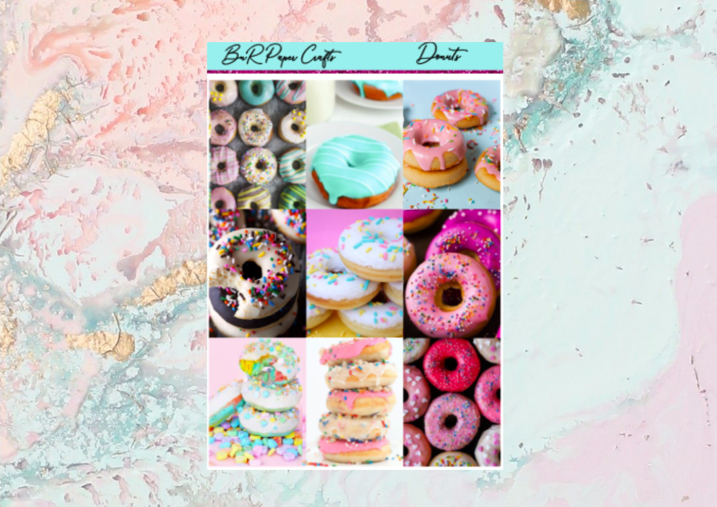 Donuts Mini kit | Standard Vertical Planner Stickers
