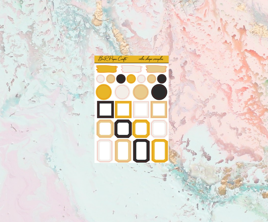 Honey Sampler shapes | Standard Vertical Planner Stickers
