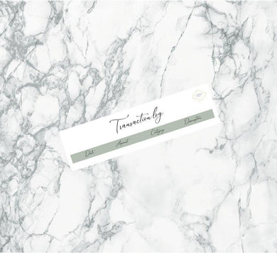 Light Musk Green Transaction Log Kit | EC Planner Stickers | EC Budget Stickers