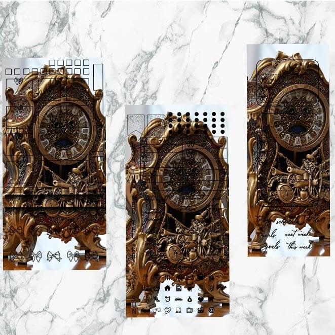 Belle clock hobonichi kit | Foil Planner Stickers