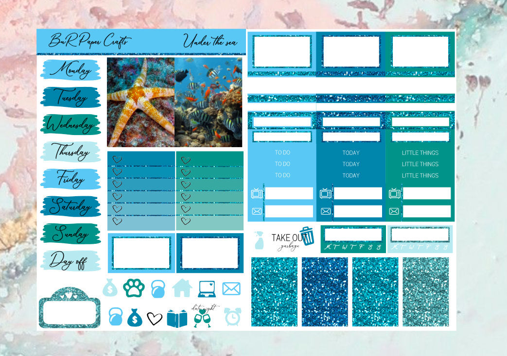 Under the sea Micro kit | EC Planner Stickers