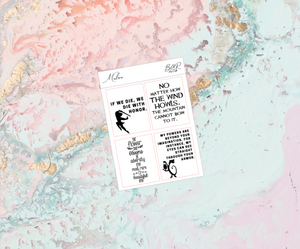 Mulan Full boxes foil overlays | Foil Planner Stickers