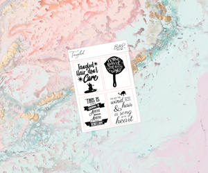 Tangled Full boxes foil overlays | Foil Planner Stickers